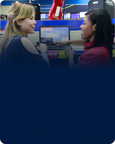 Two female at EZCorp having a discussion