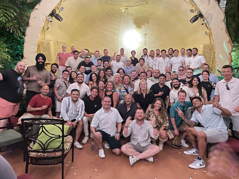 The Relish IQ team together at a company event