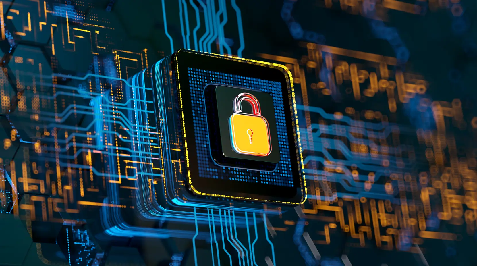 A padlock icon representing security of data
